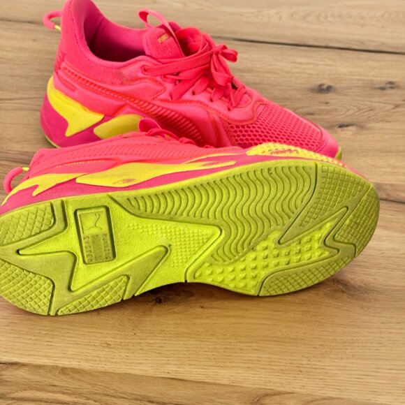 Puma RS-X Soft Case Pink Alert/Yellow Running Shoes 371983-01 Women Size 8 - Picture 6 of 6
